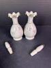 Porcelain Vanity Bottles and Powder Jar With Floral Decoration - 4