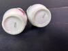 Porcelain Vanity Bottles and Powder Jar With Floral Decoration - 6
