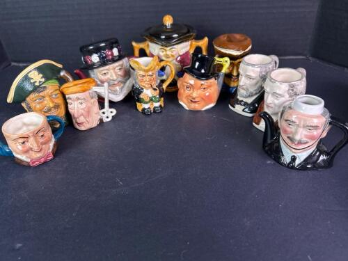 Miniature Character Toby Jugs and Creamers