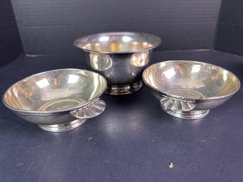 Trio of Small Vintage Bowls by M. Heyl and Apollo Bernhard Rice & Sons