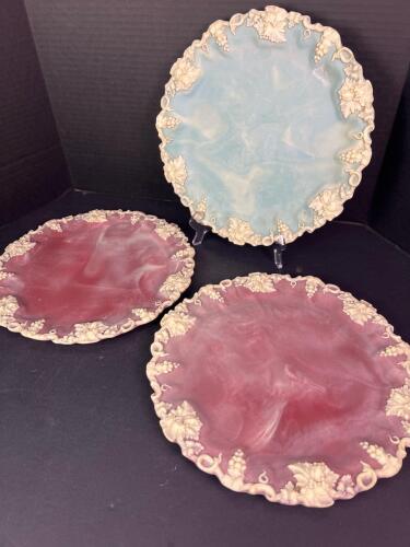 Inclay Stone Plates With Grape Motif