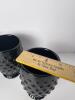 Black Hobnail Glass Tumblers - 6