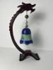 Cloisonn&eacute; Bell with Dragon Motif and Wooden Stand