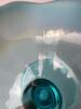 Blue Opalescent Glass Compote With Scalloped Edge - 3