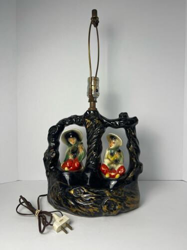 Figural Asian-Style Ceramic Table Lamp