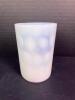 Opalescent White Polka Dot Glass Tumbler