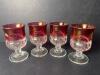 Ruby Flash Kings Crown-Style Goblets