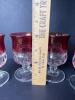 Ruby Flash Kings Crown-Style Goblets - 6