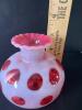 Opalescent Polka Dot Fenton Art Glass Vase - 5