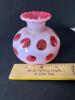 Opalescent Polka Dot Fenton Art Glass Vase - 6