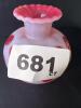 Opalescent Polka Dot Fenton Art Glass Vase - 7