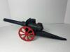Cast Iron Cannon with Red Spoked Wheels