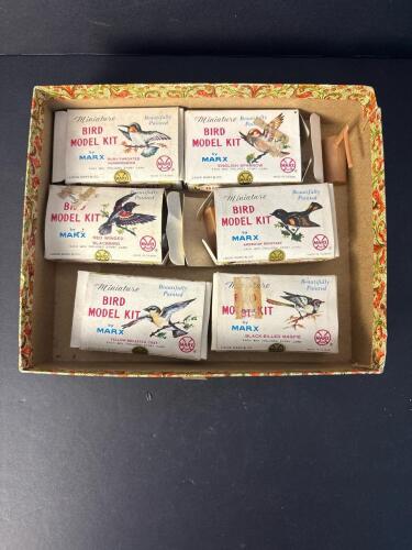 Marx Miniature Bird Model Kits with Original Boxes