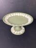 Wedgwood Green Jasperware Compote with Vine Relief