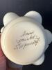 Hand Painted Milk Glass Basket with Ruffled Edge - 3