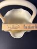 Hand Painted Milk Glass Basket with Ruffled Edge - 5