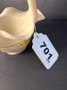 Hand Painted Milk Glass Basket with Ruffled Edge - 6