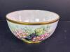 Hand Painted Porcelain Bowl With Floral And Berry Motif