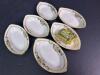 Hand Painted Nippon-Style Porcelain Butter Pats with Gold Floral Trim