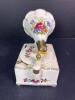 Porcelain Gramophone-Style Floral Music Box - 4