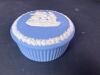 Small Wedgwood Blue Jasperware Round Lidded Trinket Box