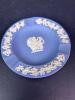Small Wedgwood Blue Jasperware Ashtray with Classical Relief