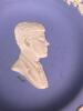 Pair of 4" Wedgwood Blue Jasperware Portrait Dishes - 2
