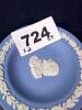 Pair of 4" Wedgwood Blue Jasperware Portrait Dishes - 9