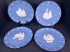 Four Wedgwood Jasperware American Independence Bicentennial Plates