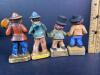 Occupied Japan Ceramic Musician Figurines in Folk Style - 3