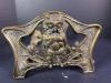 Brass Owl Art Nouveau-Style Expandable Book Rack - 3