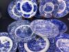 Twelve English Dinner Blue & White Size 12 Plates