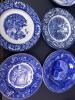 Twelve English Dinner Blue & White Size 12 Plates - 2