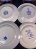 Twelve English Dinner Blue & White Size 12 Plates - 3