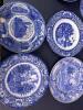 Twelve English Dinner Blue & White Size 12 Plates - 4