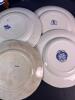 Twelve English Dinner Blue & White Size 12 Plates - 5