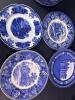 Twelve English Dinner Blue & White Size 12 Plates - 6