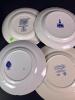 Twelve English Dinner Blue & White Size 12 Plates - 7