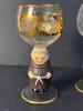 Three German Friar Tuck Figural Stem Wine Glasses - 2