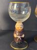 Three German Friar Tuck Figural Stem Wine Glasses - 3