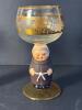 Three German Friar Tuck Figural Stem Wine Glasses - 4