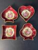Four Limoges Porcelain Dishes with Gilt and Romantic Scenes