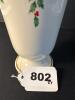 Lenox Holiday Porcelain Vase with Holly and Gold Trim - 7