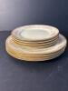 Lenox Chesapeake Pattern Plates Floral Gold Trim, Set of Eight