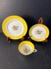 Three Yellow Floral Tuscan Fine English Bone China Plates