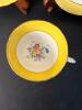 Three Yellow Floral Tuscan Fine English Bone China Plates - 10