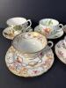 Assorted Floral and Scenic Bone China Tea Cup and Saucer Sets - 2