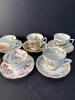 Assorted Floral and Scenic Bone China Tea Cup and Saucer Sets - 3