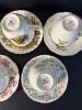 Assorted Floral and Scenic Bone China Tea Cup and Saucer Sets - 6