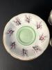 Clarence Bone China England Cups and Saucers, Floral Gold Trim, Set of Eight - 2